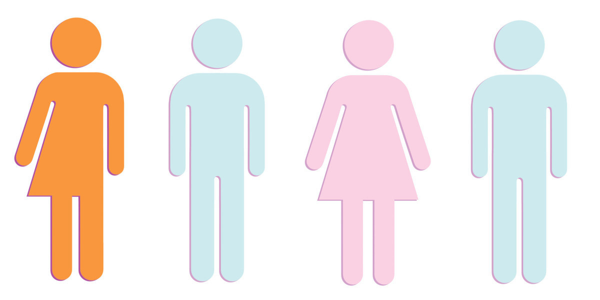 Know Your Role & Our Place - Four gender shapes representing rules and expectations for young people based on gender