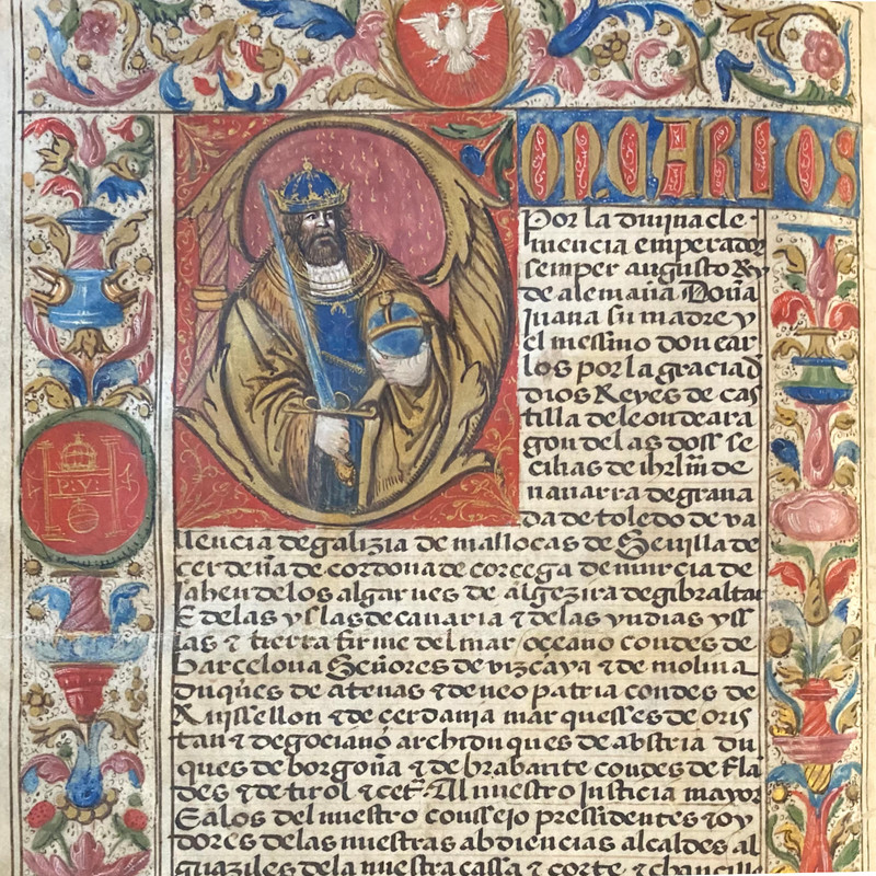 Illuminated mediaeval manuscript