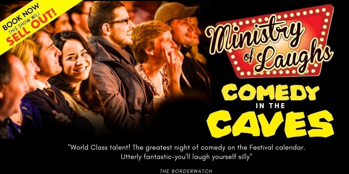 COMEDY IN THE CAVES - Ministry of laughs patrons laughing at show