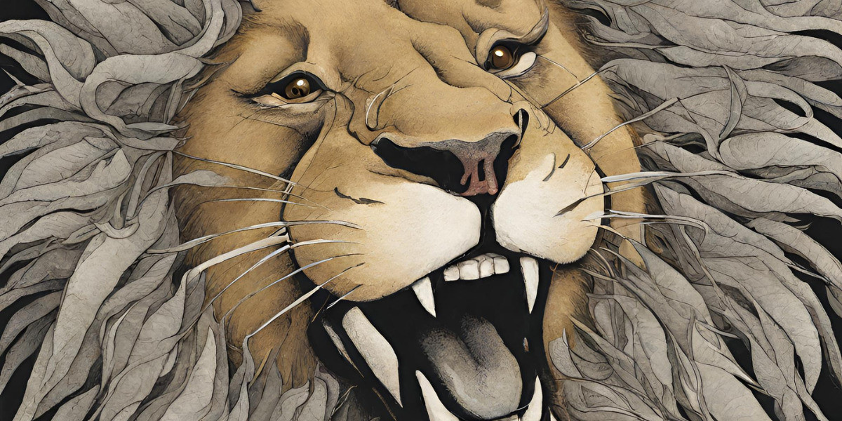 Laugh at the Lion - Lion face laughing