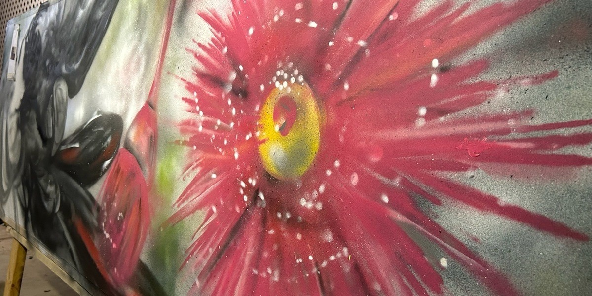 Flower burst in pink