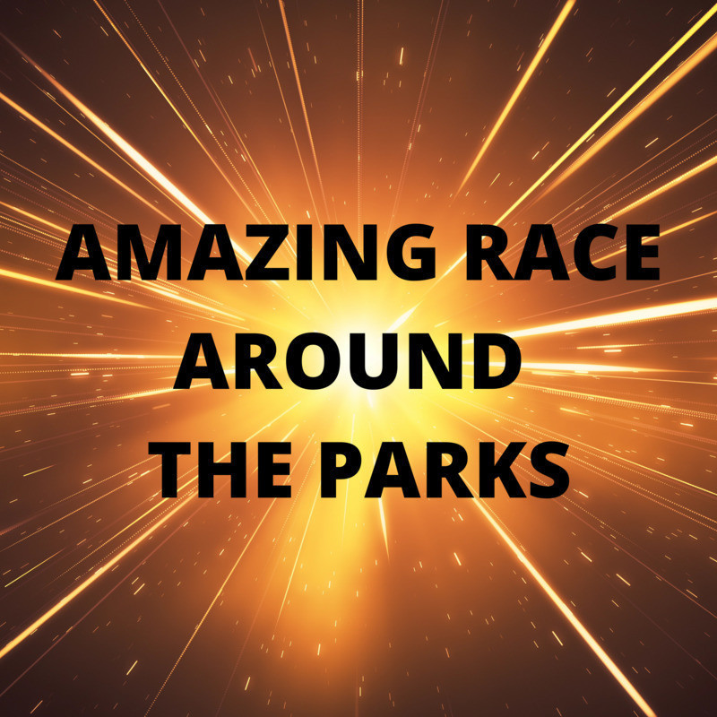 Logo with text Amazing Race Around The Parks