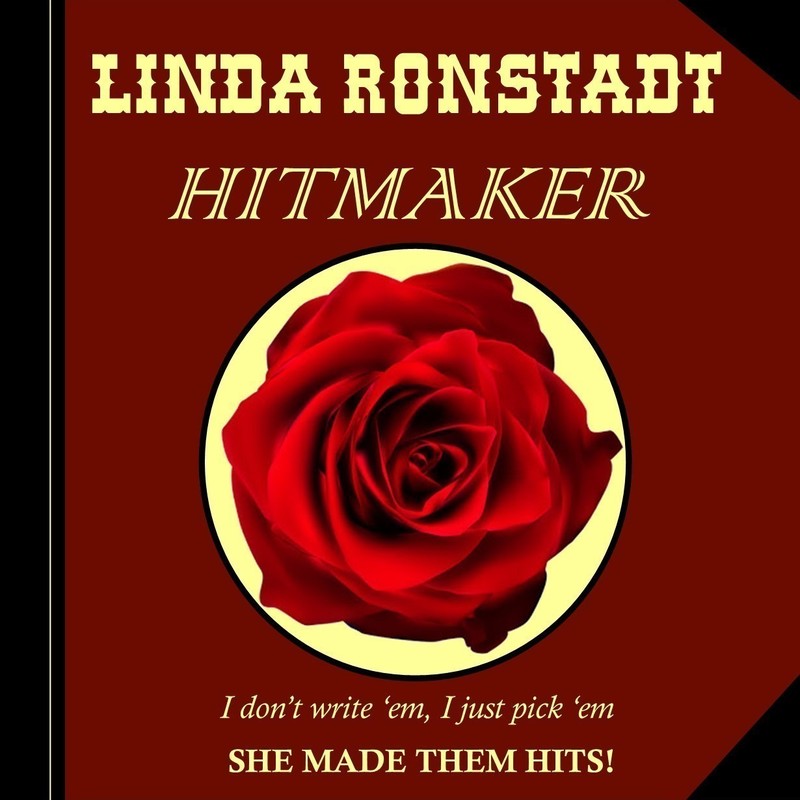 Linda Ronstadt's iconic Greatest Hits Album Cover using her signature red rose as the main image in the centre.