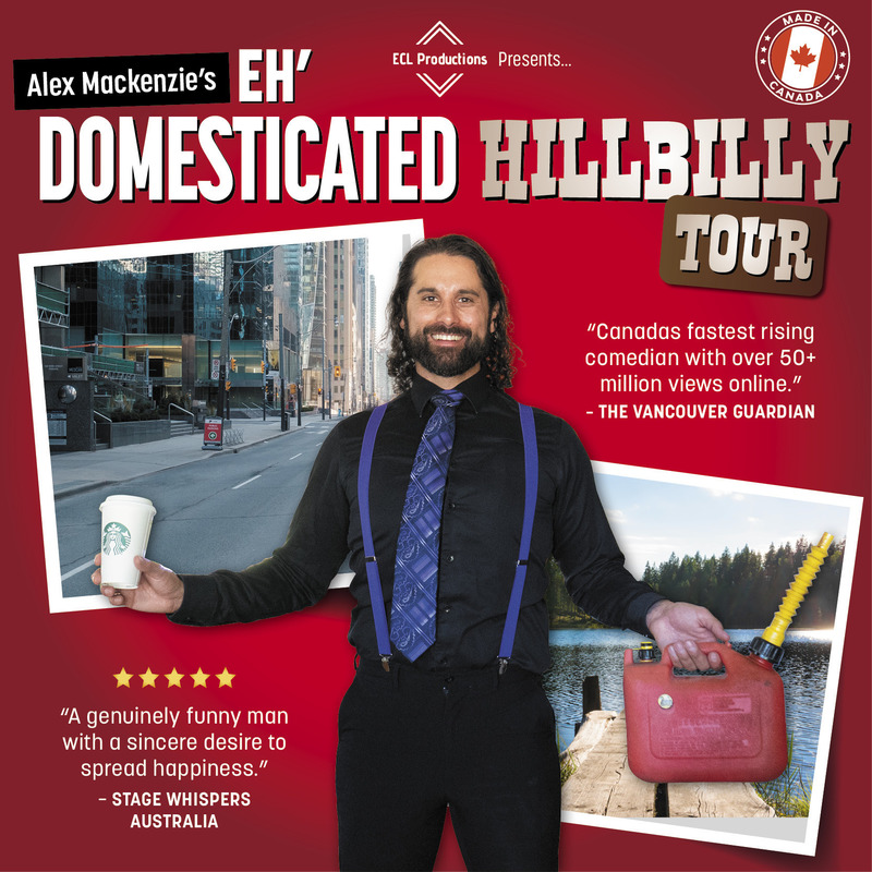 Alex Mackenzie has been described as a happiness cheerleader. “A genuinely funny man with a sincere desire to spread happiness” says Stage Whispers Australia. Alex Mackenzie lives in BC, but he could live anywhere! In 2019 Mackenzie quit his six-figure job at the pulp mill, sold his house and moved into an RV to chase his stand-up dreams! Now he is in international demand – Mackenzie tours around the world performing in sold out theatres. He’s performed at the Melbourne Comedy Festival, is the Host of the Hungry for Laughs Comedy Tour and his charisma and clever joke writing have gained him rapid popularity online that’s increasing daily with his videos reaching over 40 million views! He often gets recognized in public and is asked to move his RV.