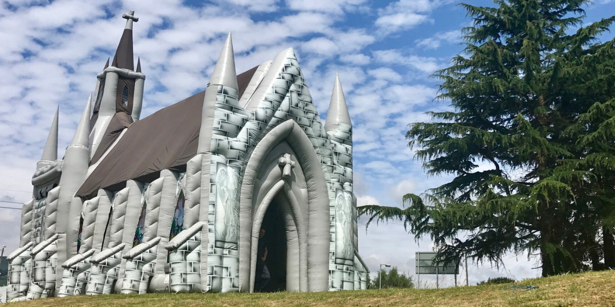 the inflatable church