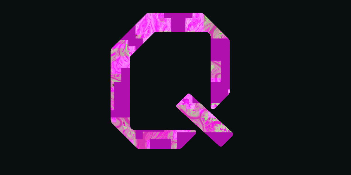 Q: What If We Automated Everything? - Letter Q in purple and green on black background