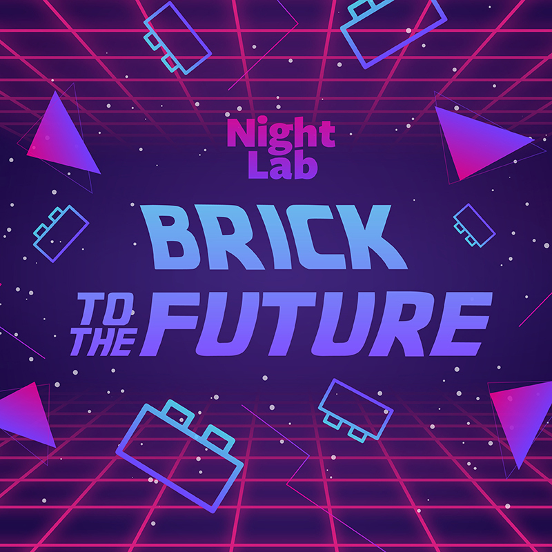 Night Lab: Brick To the Future - 1980's inspired logo for a 1980 inspired event at the SA Museum