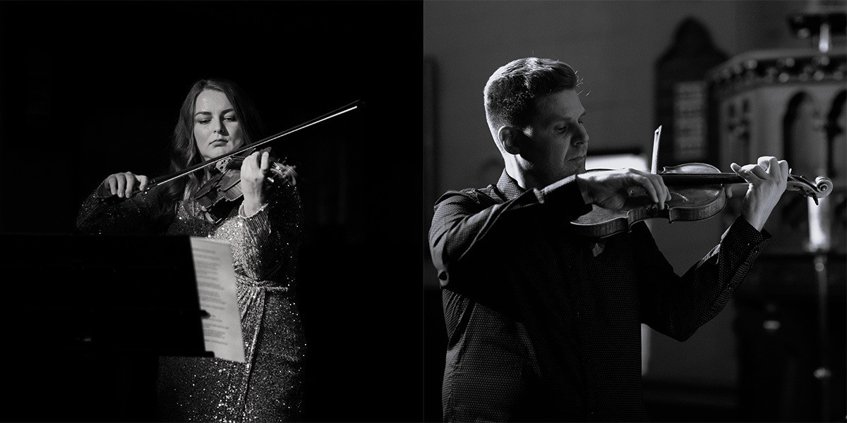 Marta Sutora and Matej Sutora violinists of Adelaide Virtuosi Trio