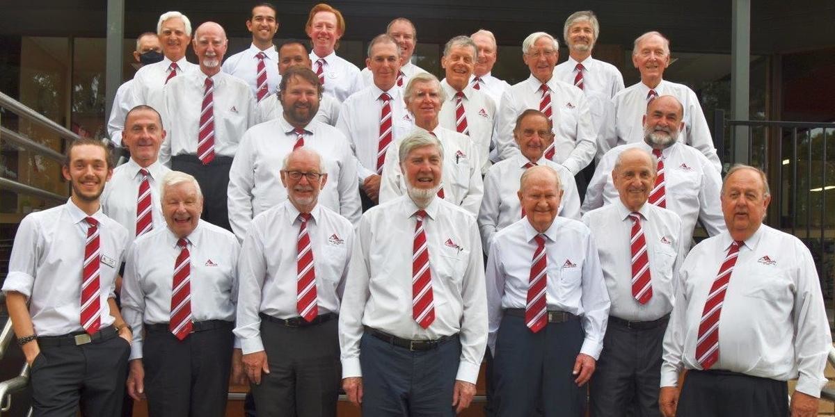 A G&S Celebration! - A photograph of the Adelaide Male Voice Choir taken at the Fringe performance in 2023