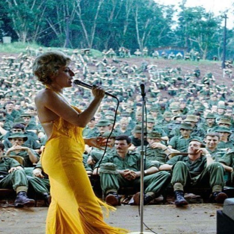 Lorraine Desmond performing for the troops in Vietnam