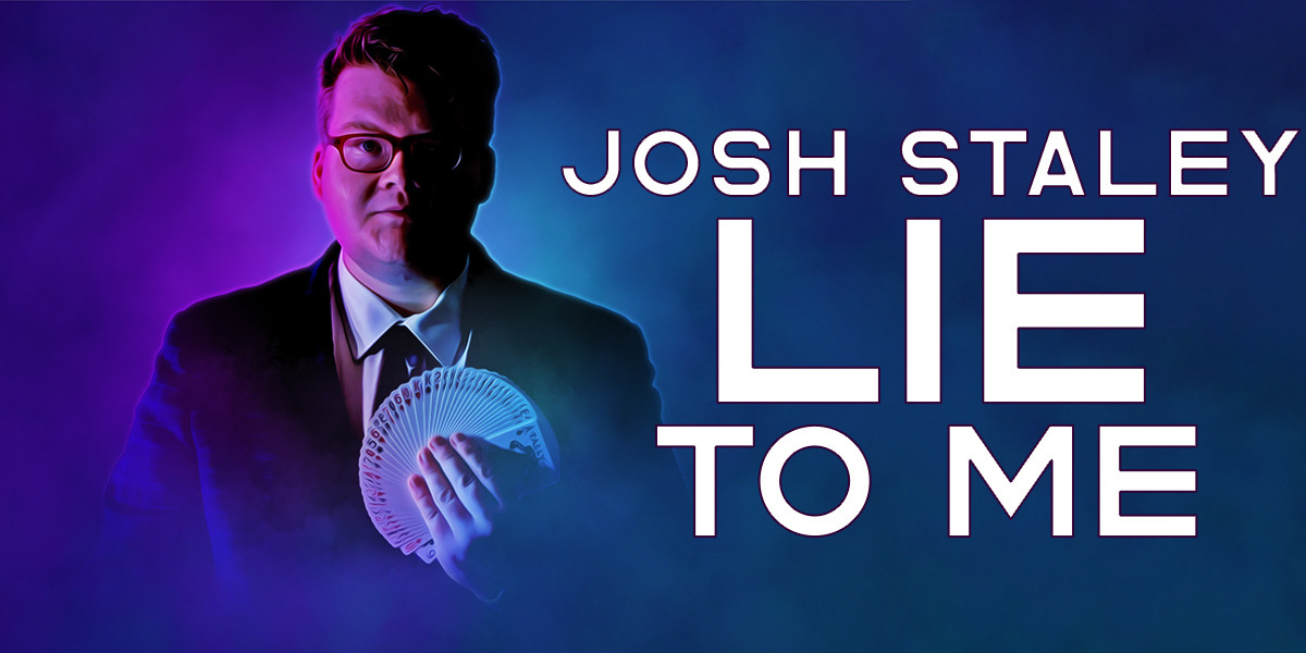 Josh Staley: Lie to Me - Award-winning Magician Josh Staley holds a fan of cards emerging from colored smoked