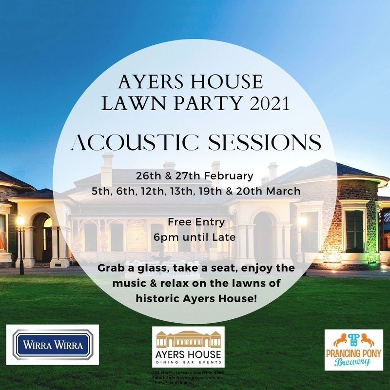 Ayers House Acoustic Lawn Party - Event image