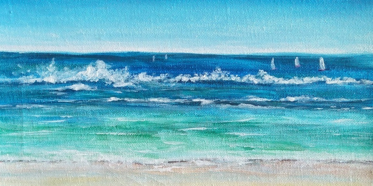 Painting of a beach scene