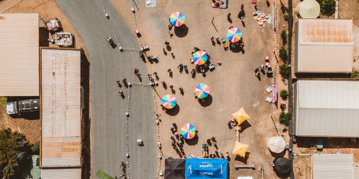 Aerial View of Festival