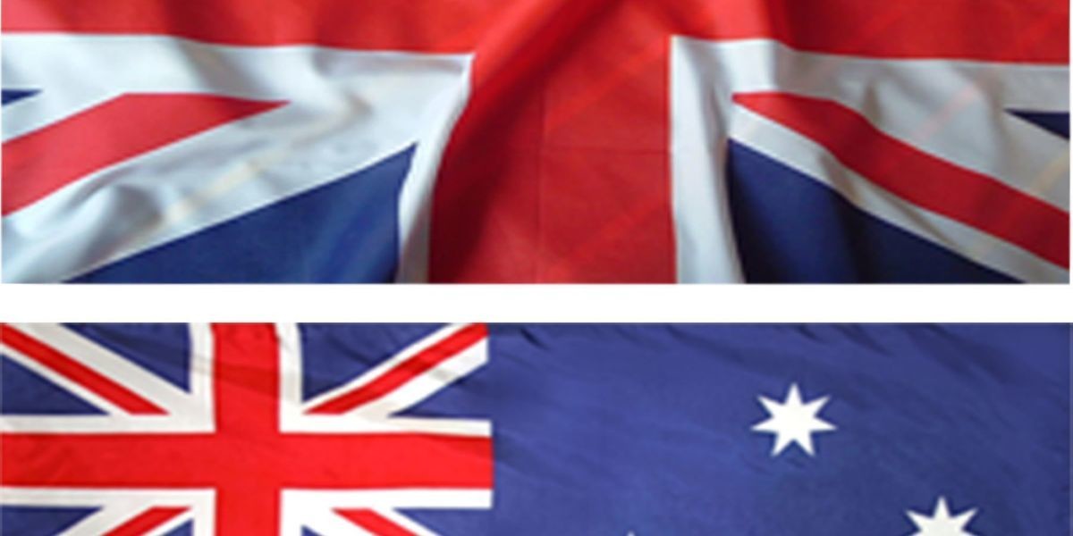 @ Englishmen and an Aussie Flags
