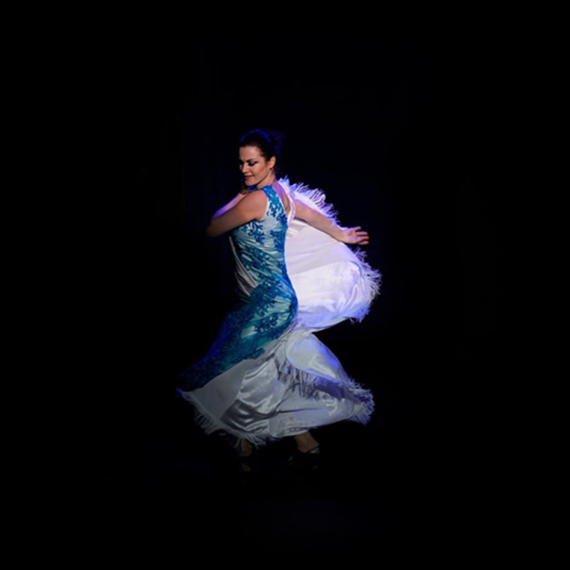 Flamenco dancer Aylin Bayaz performing at the Hudson´s Theatre, Hollywood.