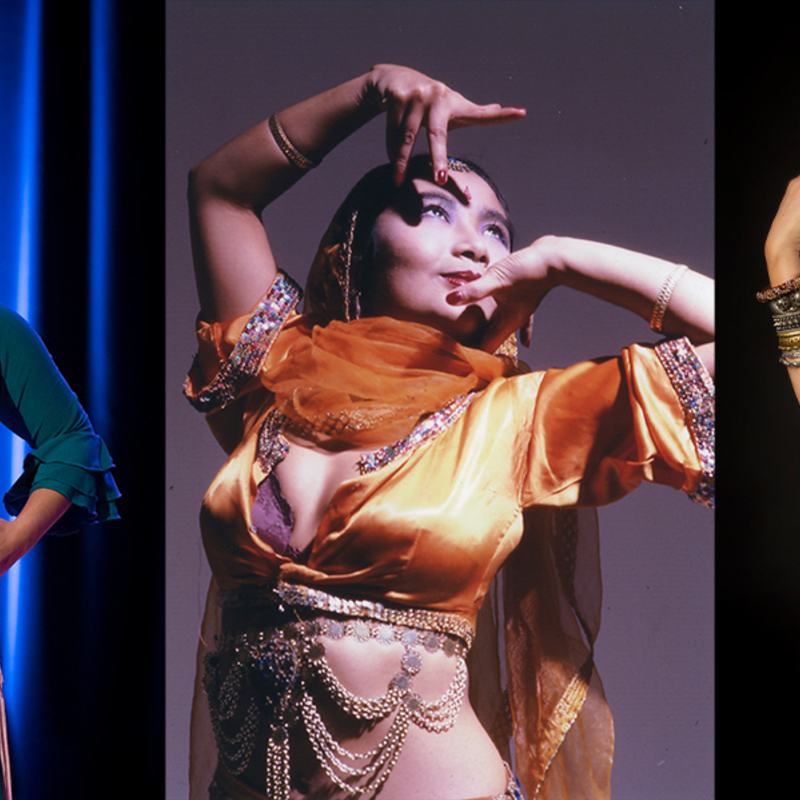 flamenco dancer, indian dancer and belly dancer