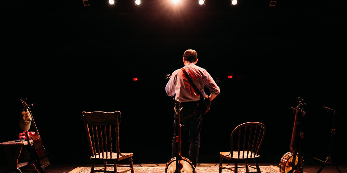 Performer, Keith Alessi, on stage in a Canadian Professional Theatre