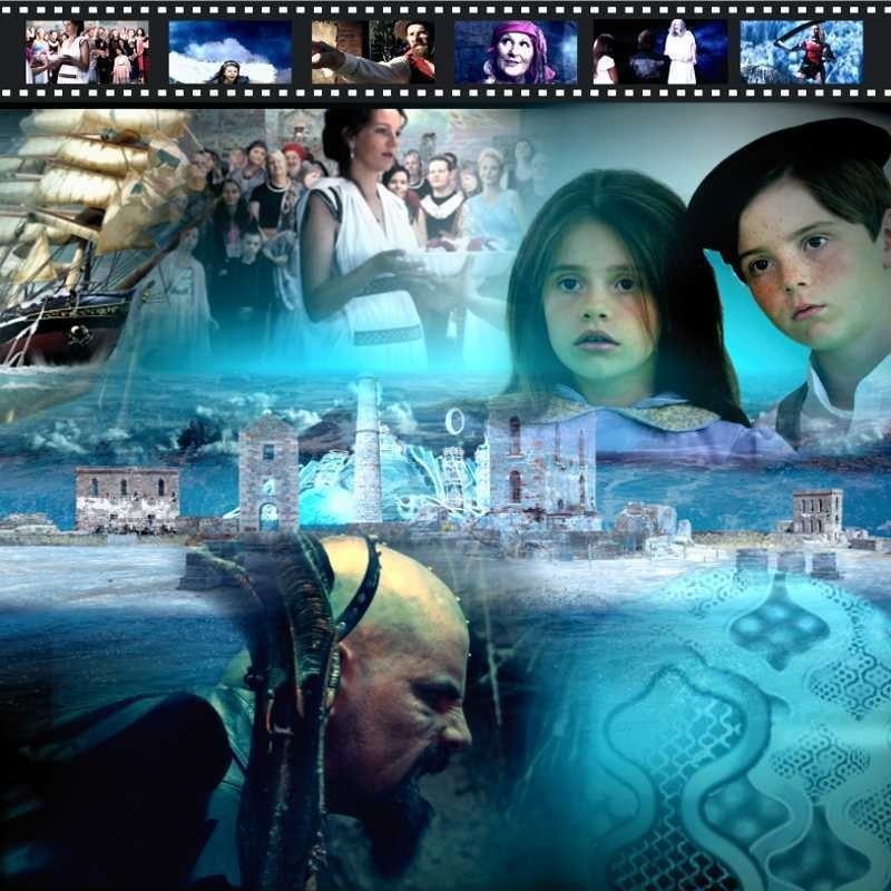 A collage of images from a movie about a brother and sister who are forced by circumstances to conquer the opposing forces of an inner world. The two travelers are guided by unexpected forces of light & hindered by relentless forces of darkness, until their struggle brings them to the legendary City of Atlantis.