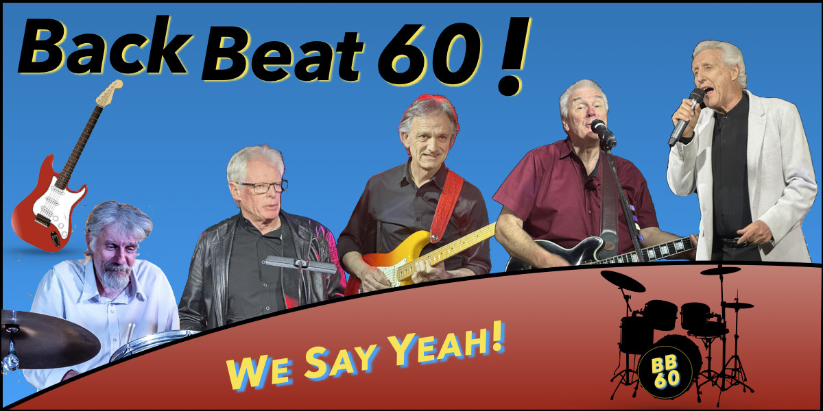 four talented band member playing music hits from the 60's