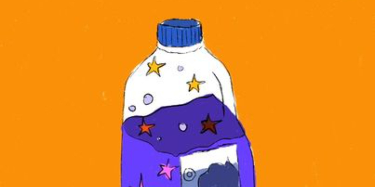 A milk carton containing the cosmos