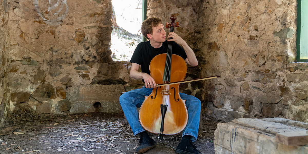 William Jack - Cellist. 
Image by Rachel Scholich.