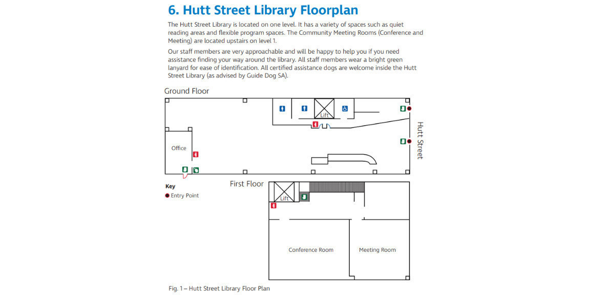 Toilets with Hutt Street Library - Hutt Street Mainstreet. Open during business hours.